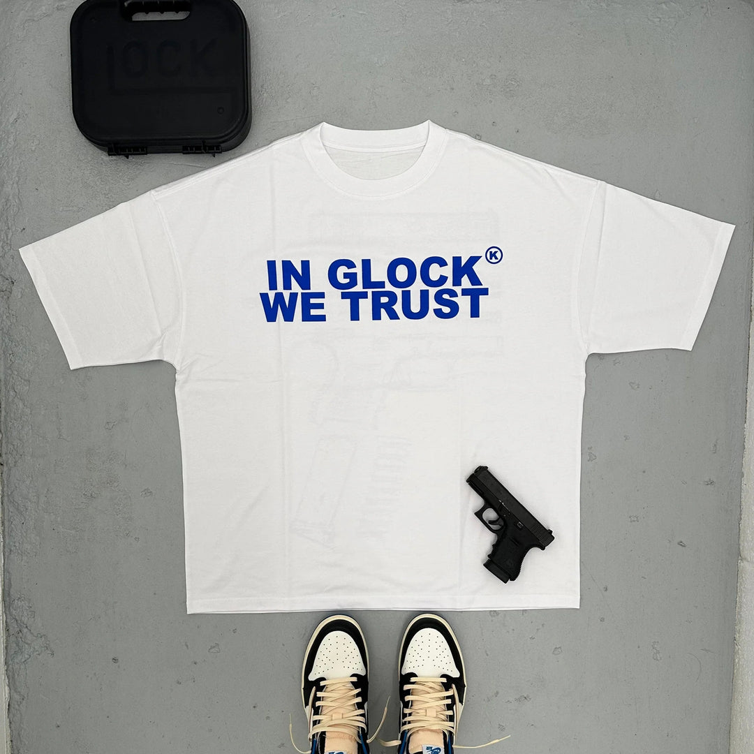 In Glock We Trust printed T-shirt