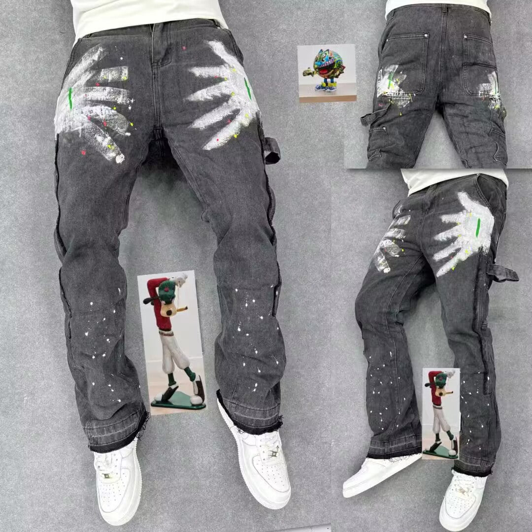 Casual Street Stitching Denim