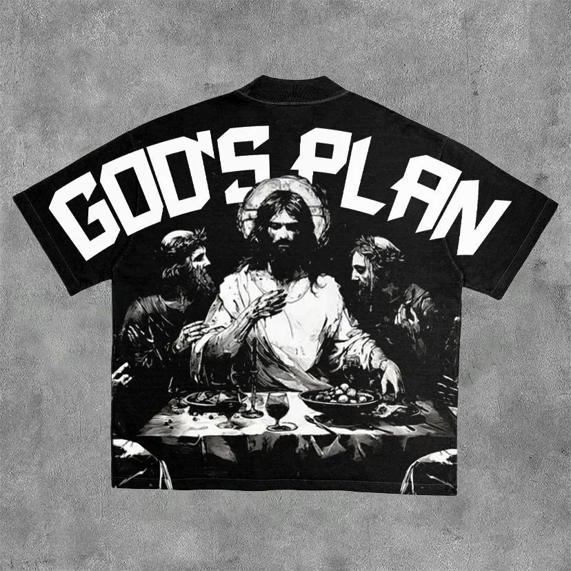 God's Plan Print Short Sleeve T-Shirt