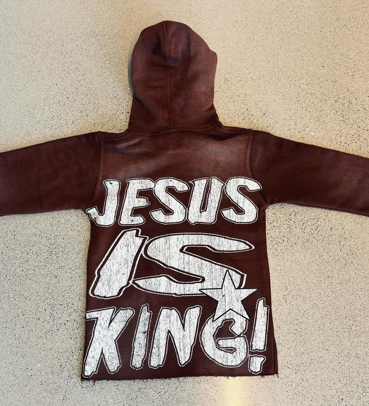 vintage jesus print hoodie