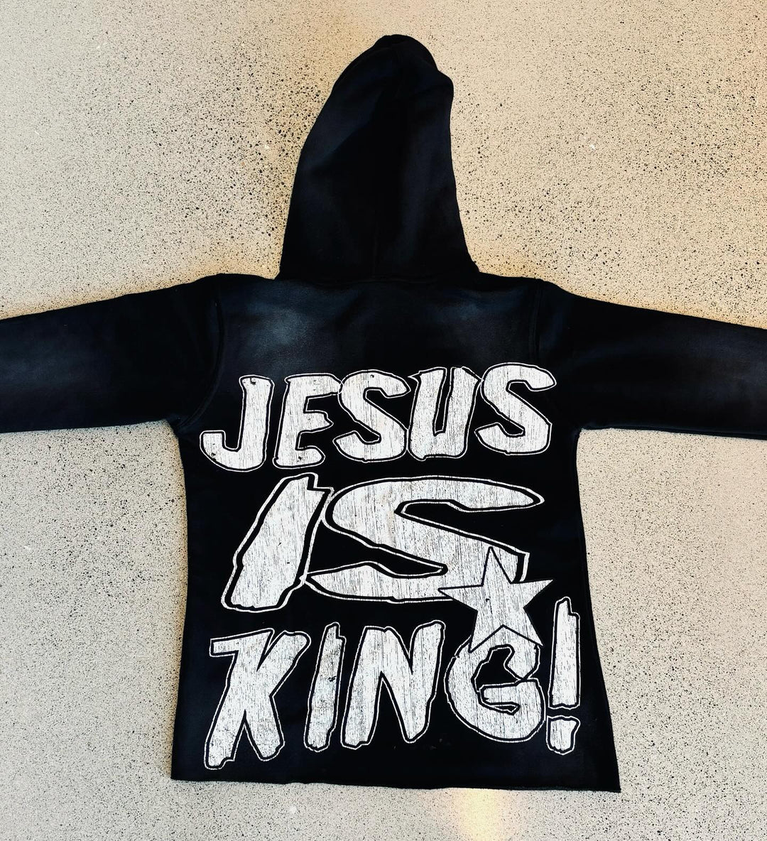 vintage jesus print hoodie