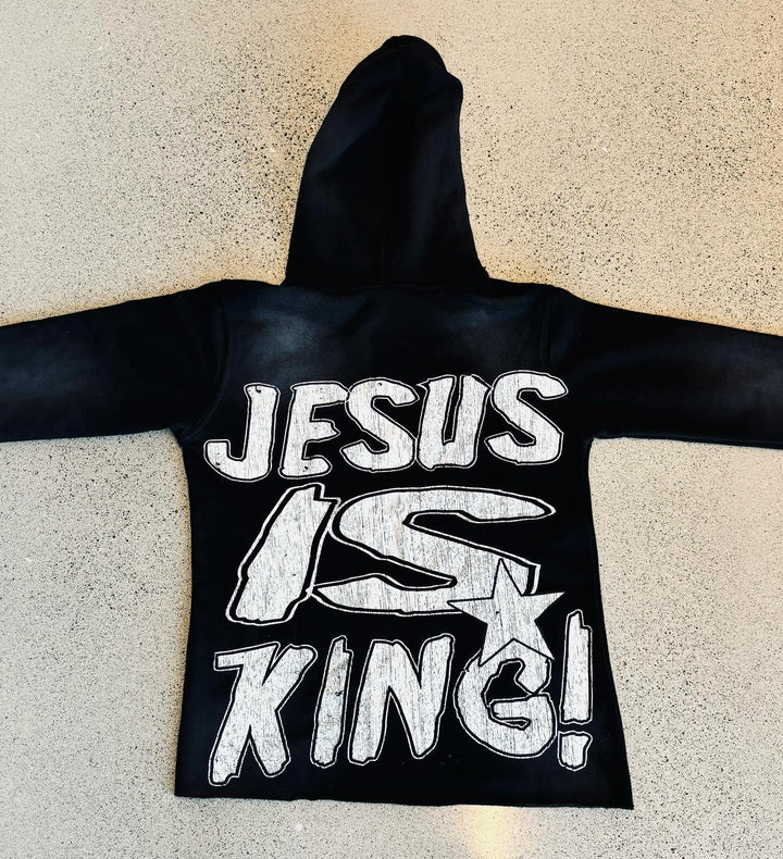 vintage jesus print hoodie