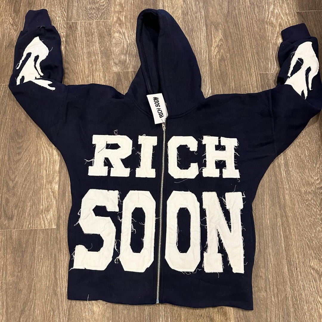 Fashionable personalized patch loose hoodie