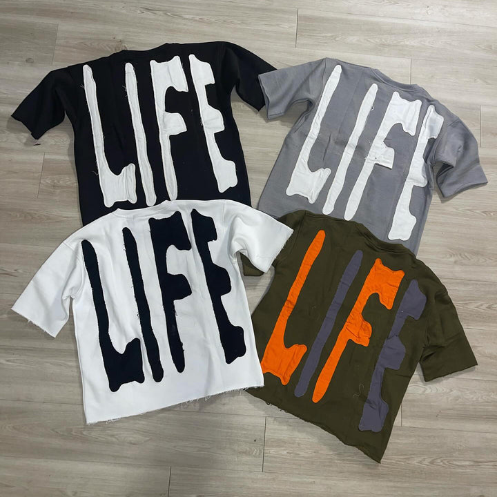 Casual Street Patchwork Street T-shirt