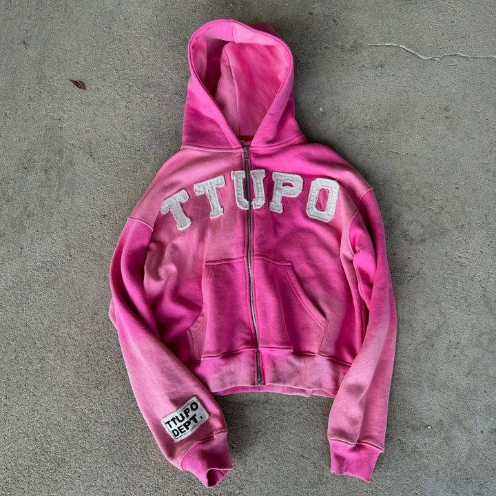 05 Casual Street Retro Zipper Hoodie