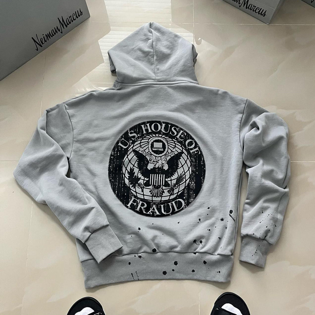 Personalized Print Contrast Ink Hoodie Set