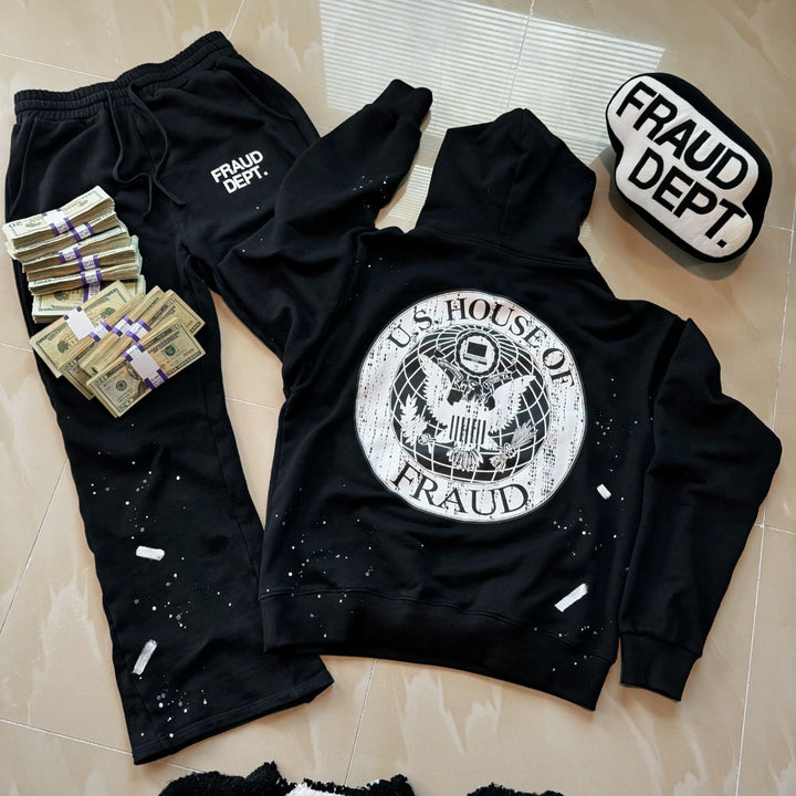 Personalized Print Contrast Ink Hoodie Set