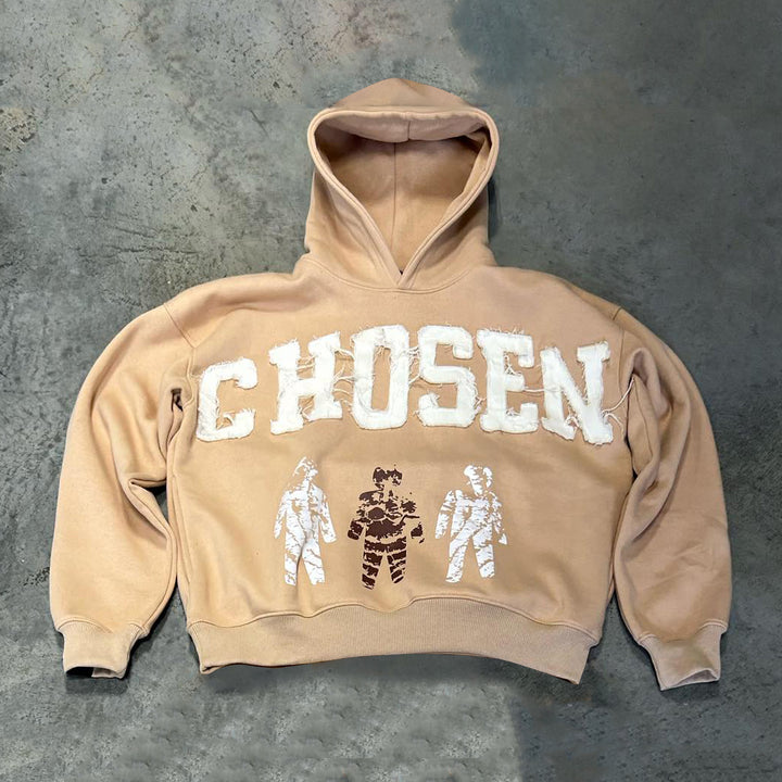 Casual embroidery streetwear hoodie