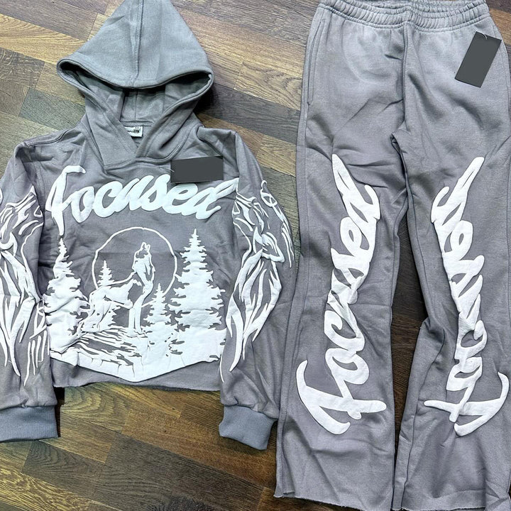 Personalized Printed Pocketless Casual Hoodie Set