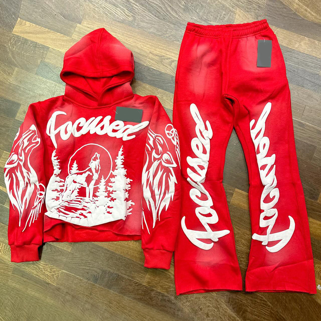 Personalized Printed Pocketless Casual Hoodie Set