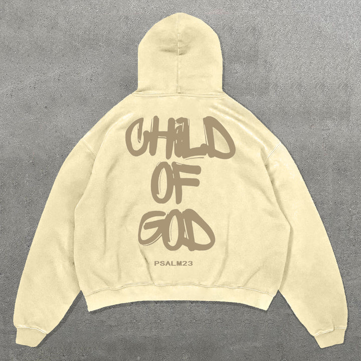 Child Of God Print Long Sleeve Hoodies