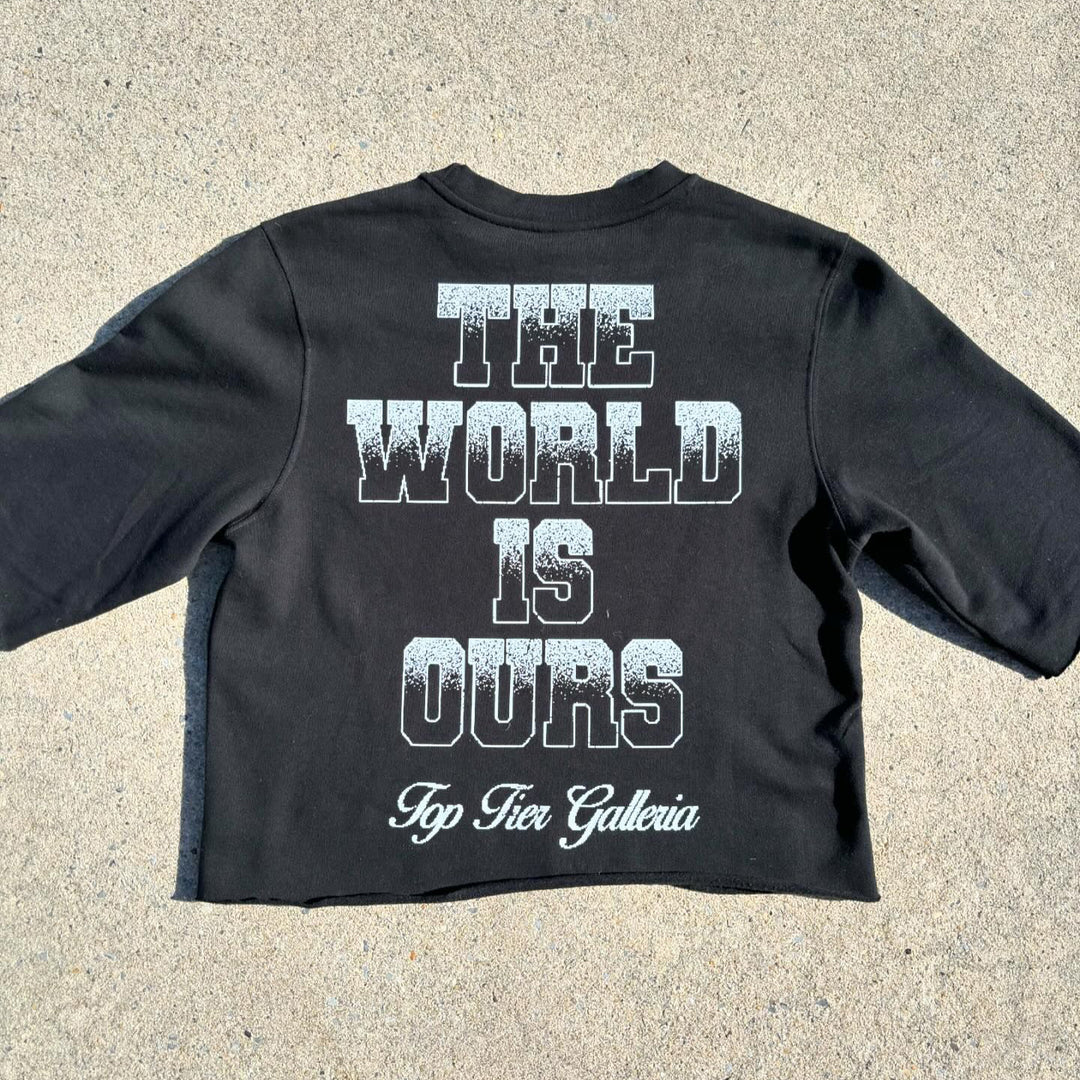 This World Is Ours Printed Three-quarter Sleeve T-shirt