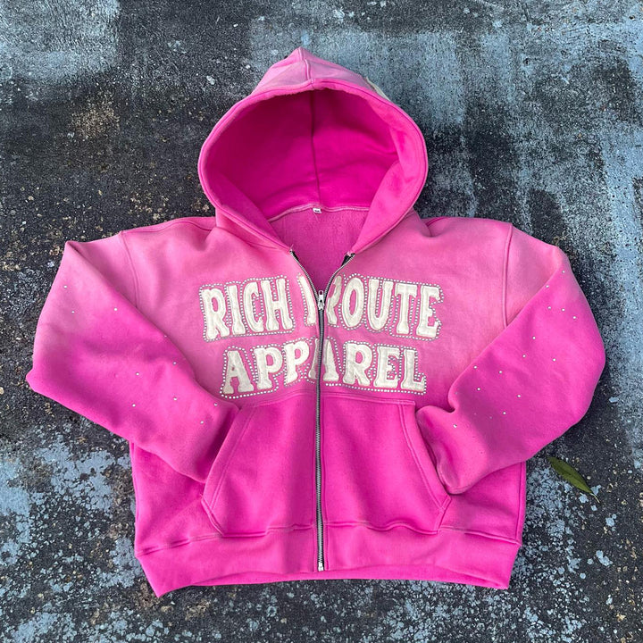 Casual Street Retro Zipper Hoodie