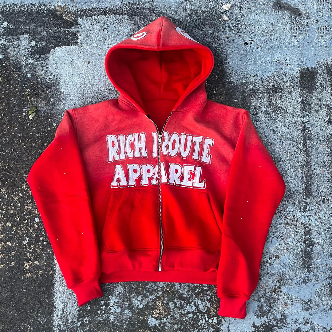 Casual Street Retro Zipper Hoodie