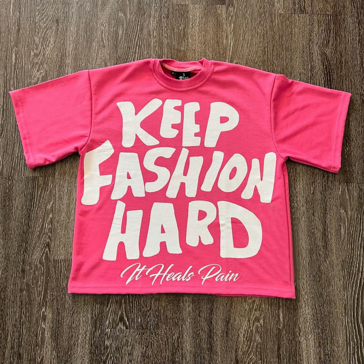 Fashion personalized printed round neck short T-shirt