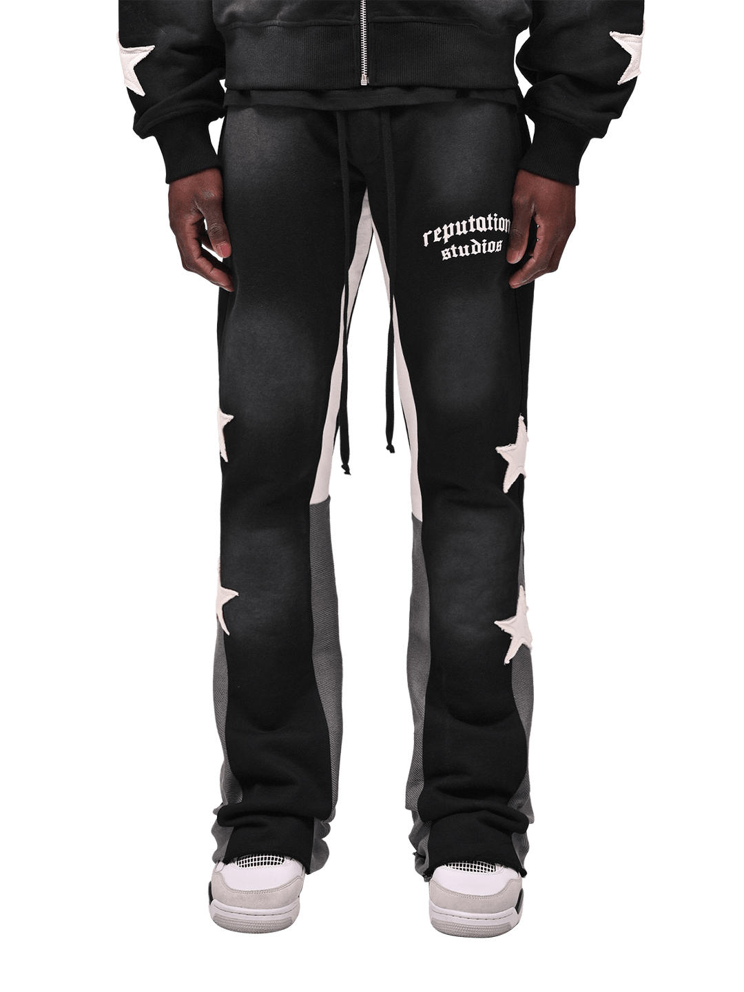 contrast casual trousers