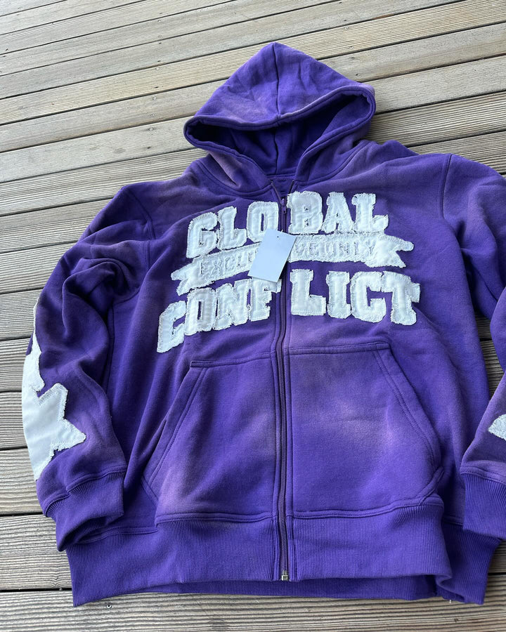 Lucky Casual Streetwear Zip-Up Hoodie