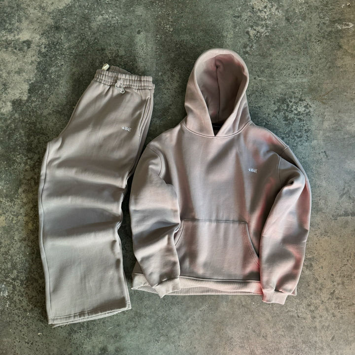 Fashion casual solid color hoodie set