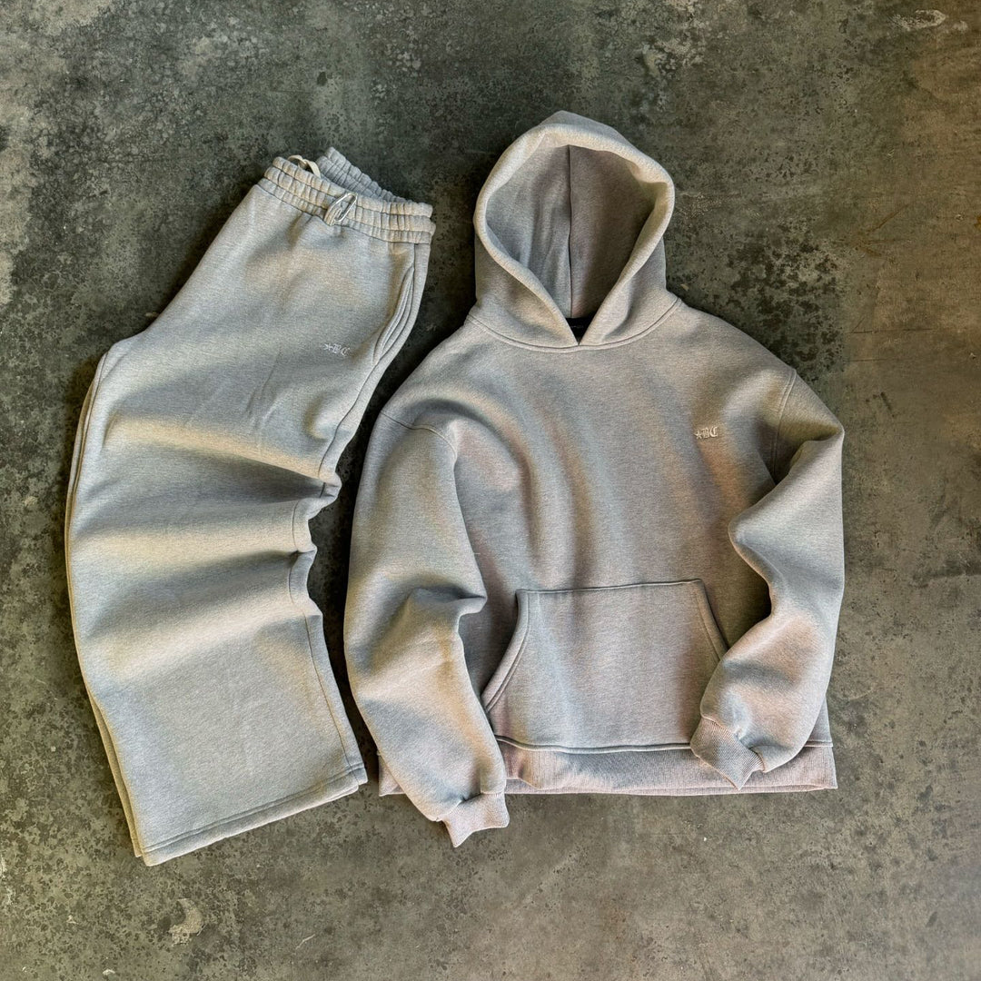 Fashion casual solid color hoodie set