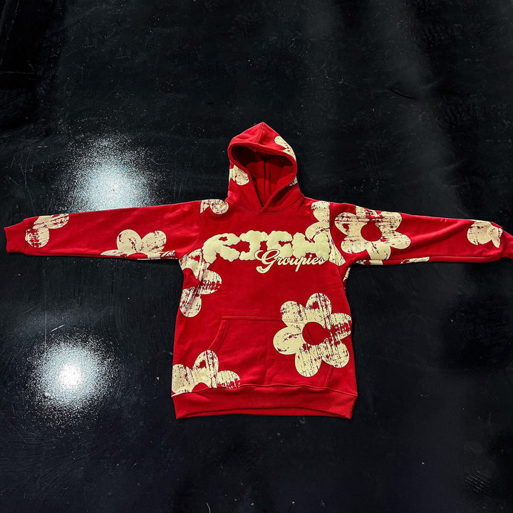 Daisy Print Casual Street Hoodie