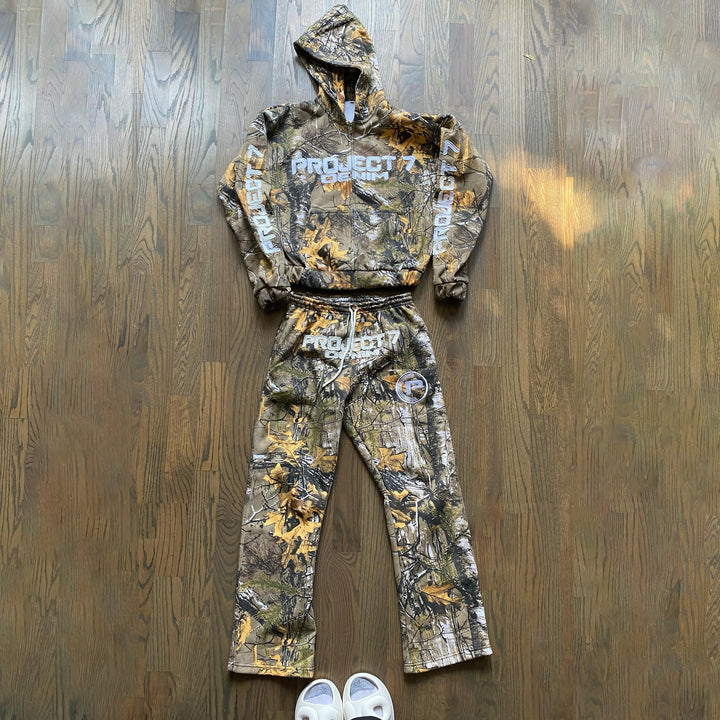 Camouflage Jungle Zip Hoodie Set