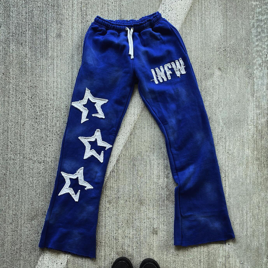 Applique Embroidery Casual Street Pants